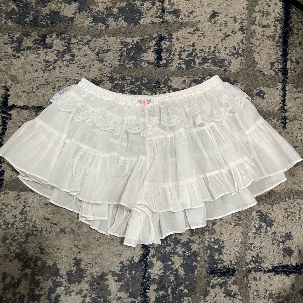 Vanessa Mooney White Cotton Bloomer Size S - Picture 3 of 10